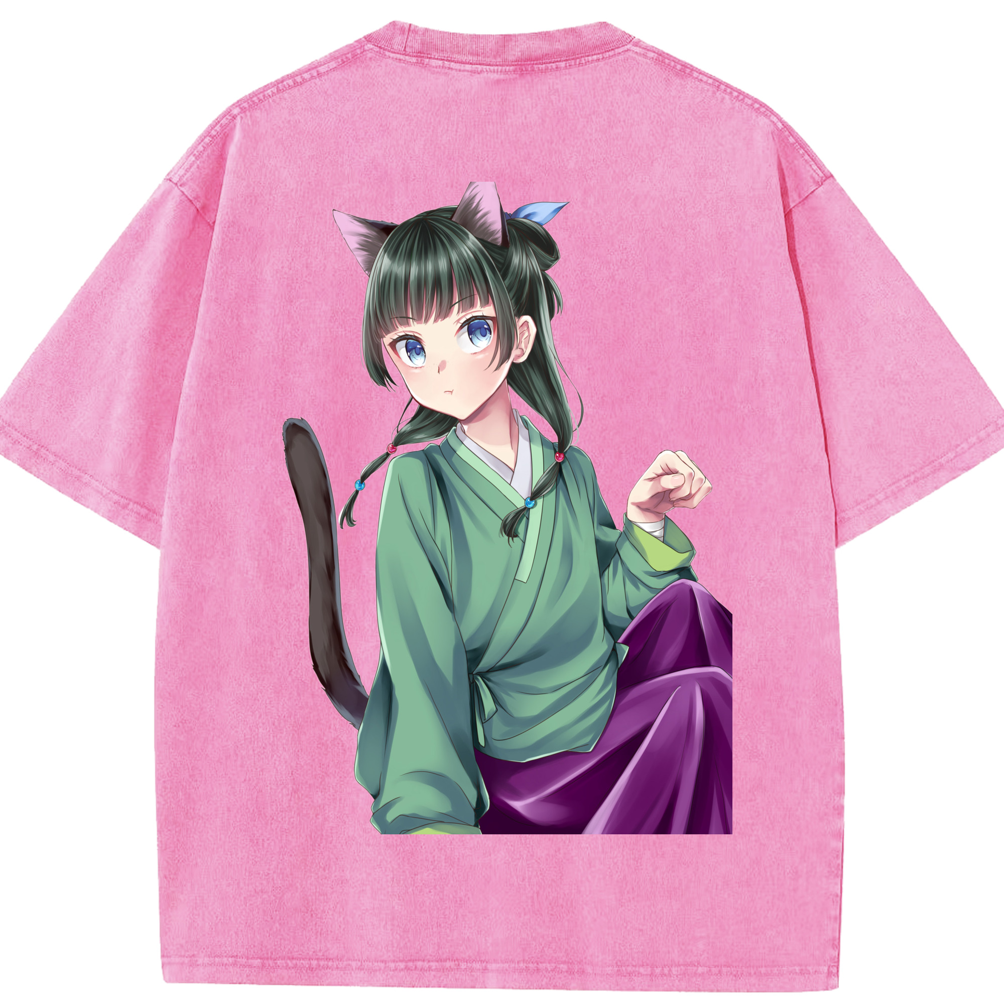 （画像用） 薬屋のひとりごと The Apothecary Diaries 綿100% ヴィンテージ風 半袖Tシャツ（背面プリント）